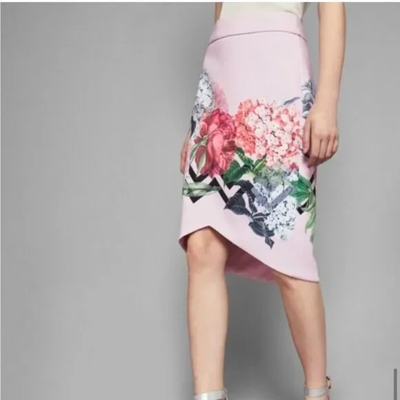 NWOT TED BAKER Palace Garden Floral Pencil Skirt Size 4/US 10